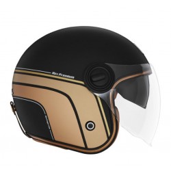 Nox Κράνος Heritage Line ECE 22.06 μαύρο/χρυσό ματ Jet / Open